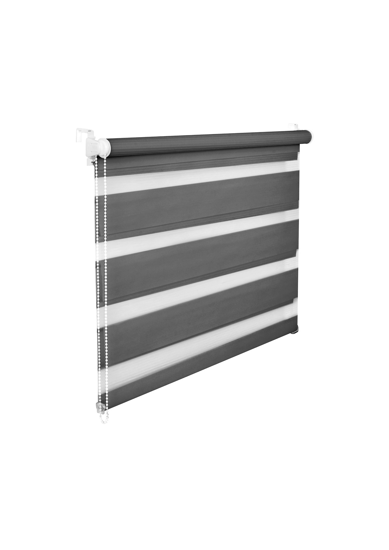 Doppelrollo Duorollo 115 cm breit 150 cm lang grafit inkl. Seilzug Fensterrollo Klemmrollo Jalousie