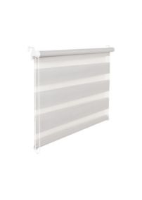 Doppelrollo Duorollo 70 cm breit 200 cm lang grau inkl. Seilzug Fensterrollo Klemmrollo Jalousie