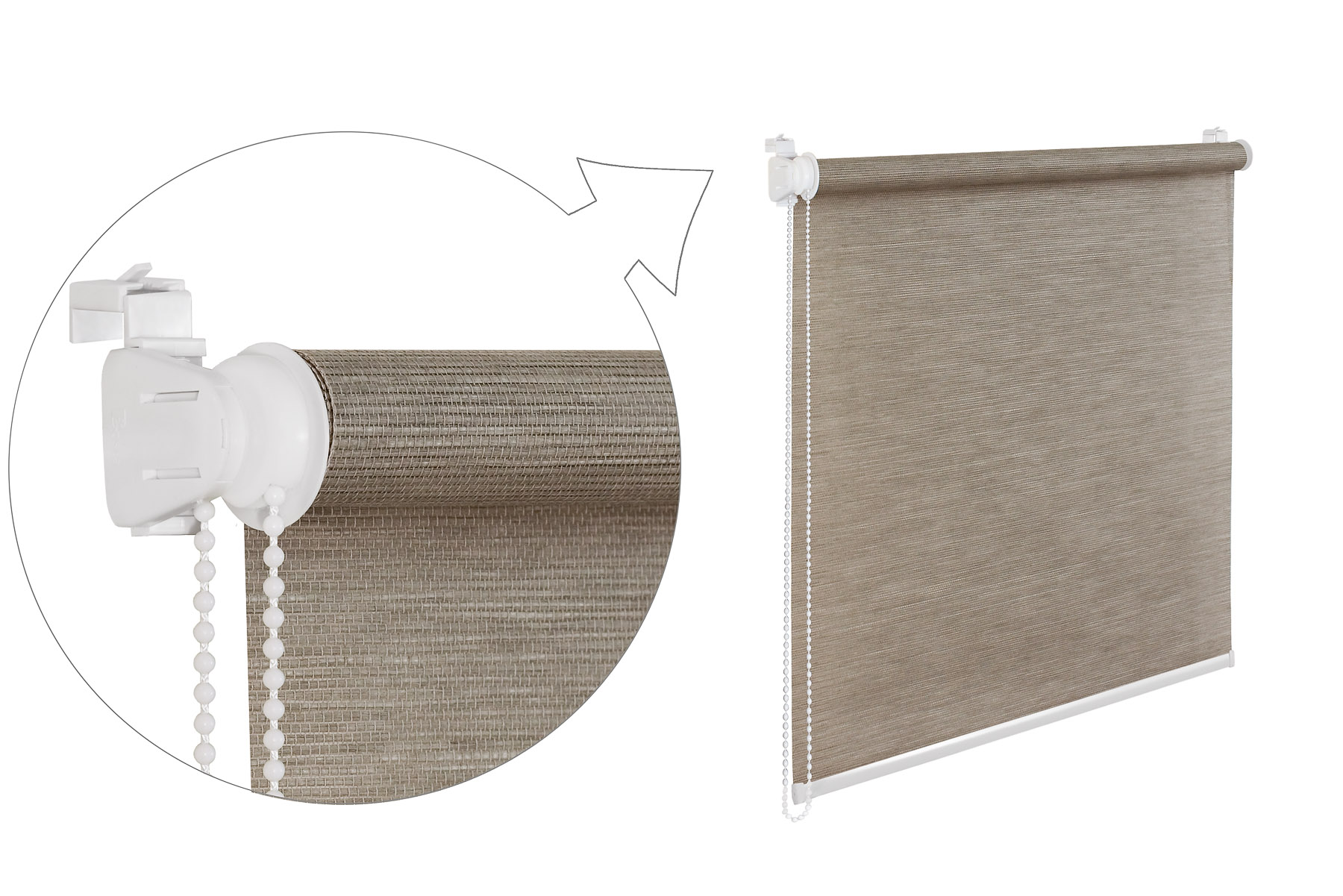 Fensterrollo Bambus Optik grau 100x200 cm Sichtschutzrollo Klemmrollo ohne Bohren!