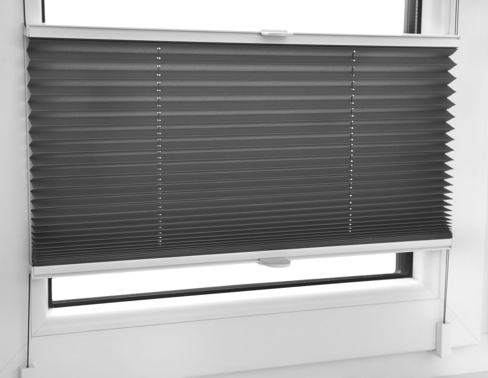 Plissee Faltrollo inkl. Klemmträger anthrazit 45x120 cm Jalousie