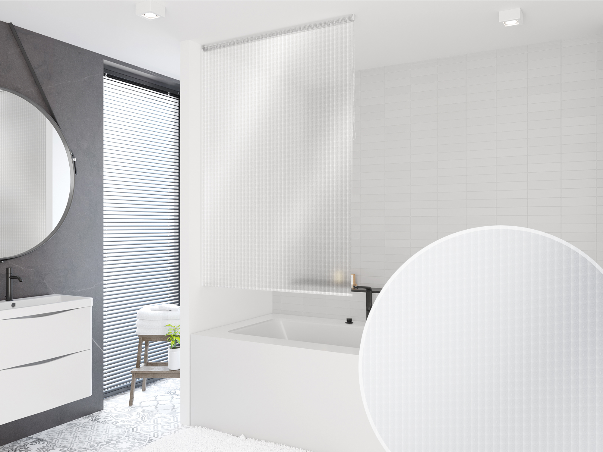 MAßANFERTIGUNG BASIC DUSCHROLLO 16 MOTIVE! DUSCHVORHANG LÄNGE UND BREITE NACH WUNSCH!