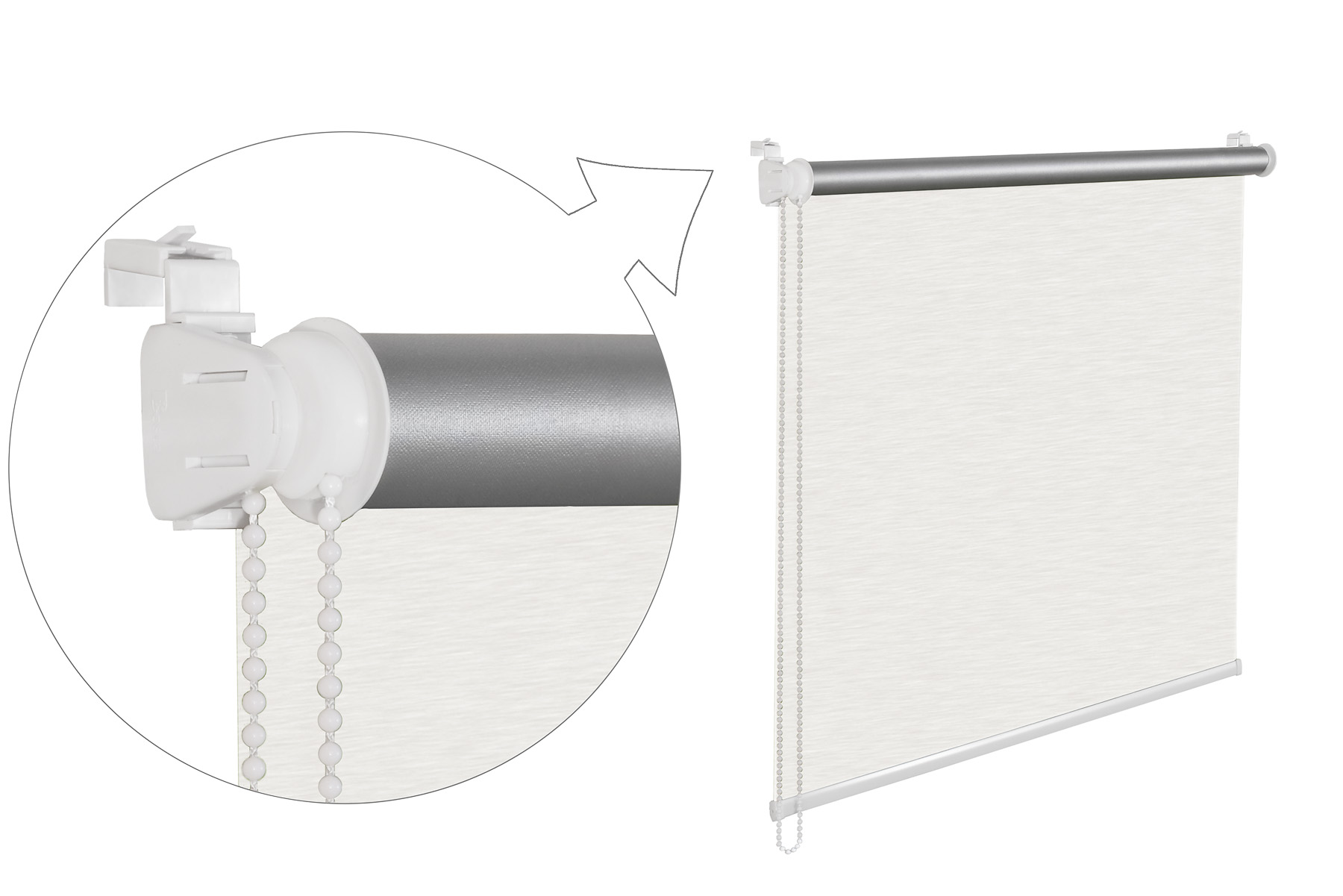 Thermorollo Verdunklungsrollo 100x200 cm natur Fensterrollo mit Thermobeschichtung  100% Abdunklung 
