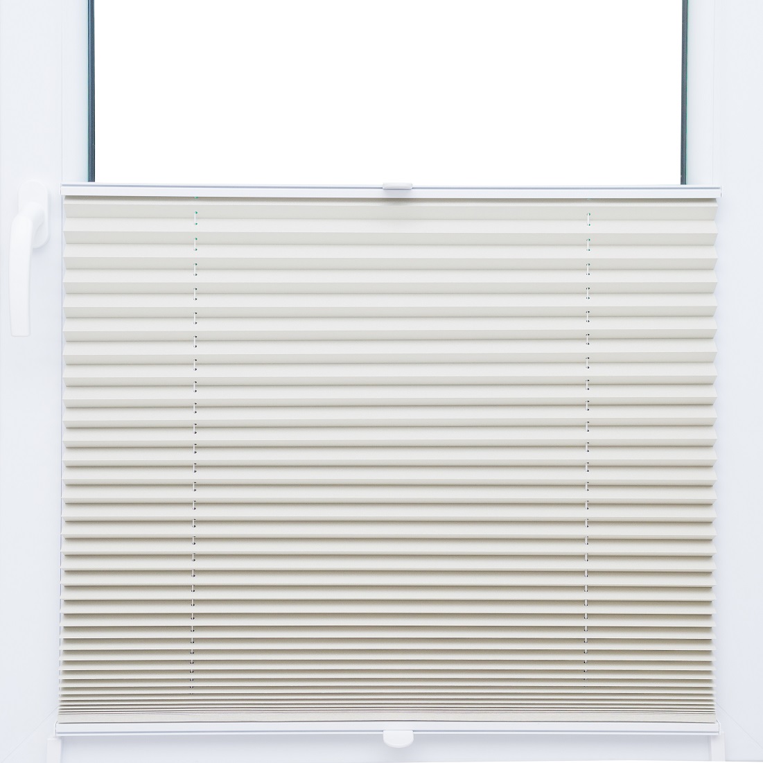 Thermo Black Out Plissee 105x200 cm beige silber metallic 100% Verdunkelnd