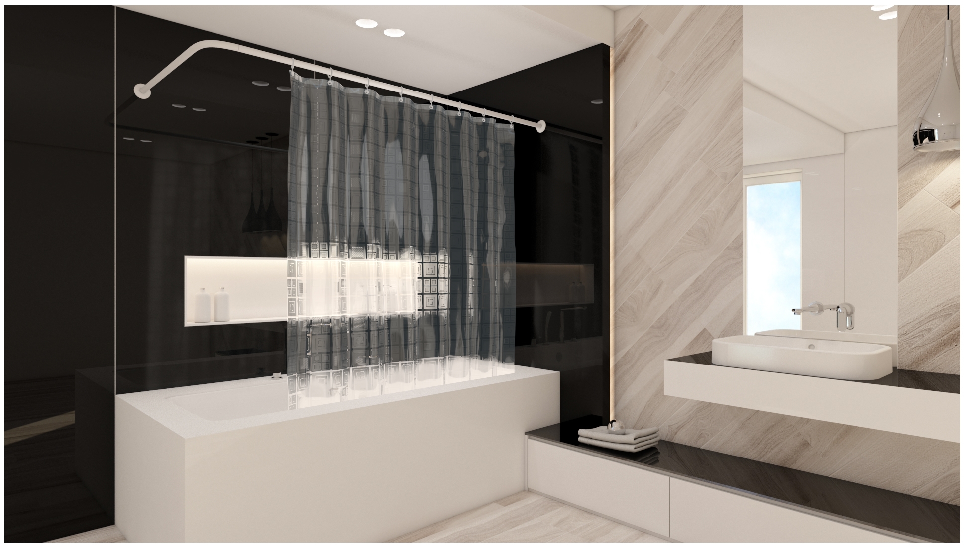 3d_quadro_peva_dv_3018_0W5WQe2fc9nOzQ Peva Duschvohang 3D Optik Transparent Quadro 180x180 cm inkl. Duschvorhangringe