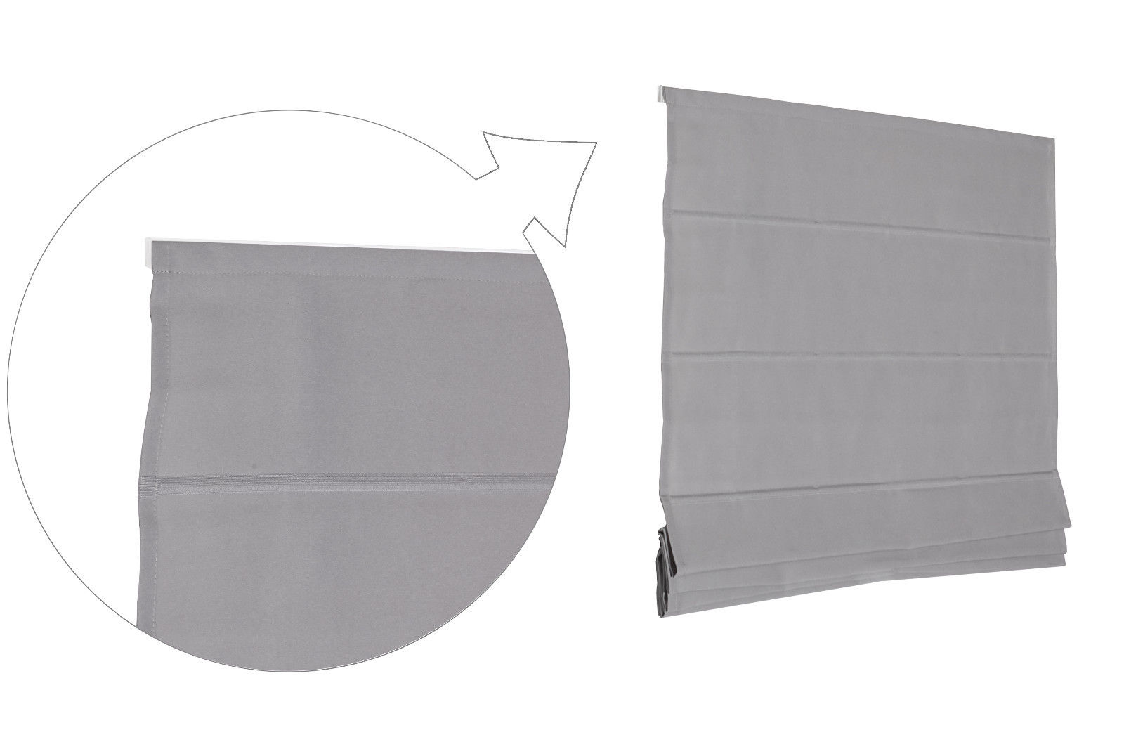 basic_grau_3448_0AGOJE80lUVG0L Basic Raffrollo Faltrollo 100x240 cm Grau Raffgardine
