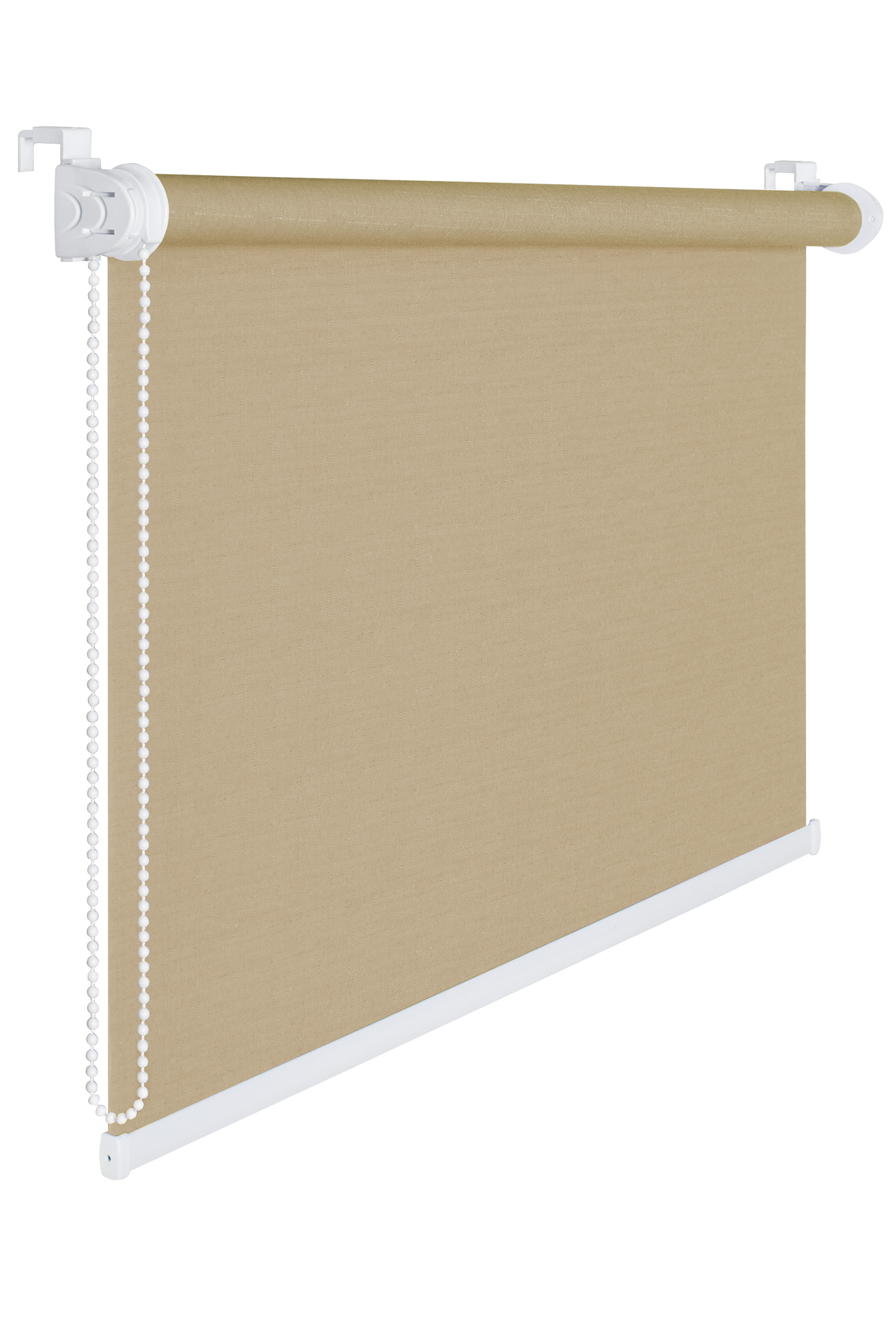 Fensterrollo 75 cm Breite 175 cm lang mocca braun Verdunklung 50 % Sichtschutzrollo inkl. Seilzug Fe