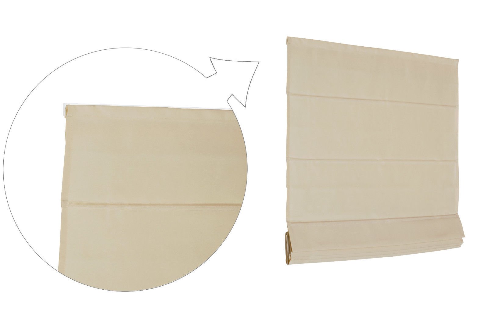 beige_2_3407_03KPzvt686g0kM Basic Raffrollo Faltrollo 100x175 cm Beige Raffgardine