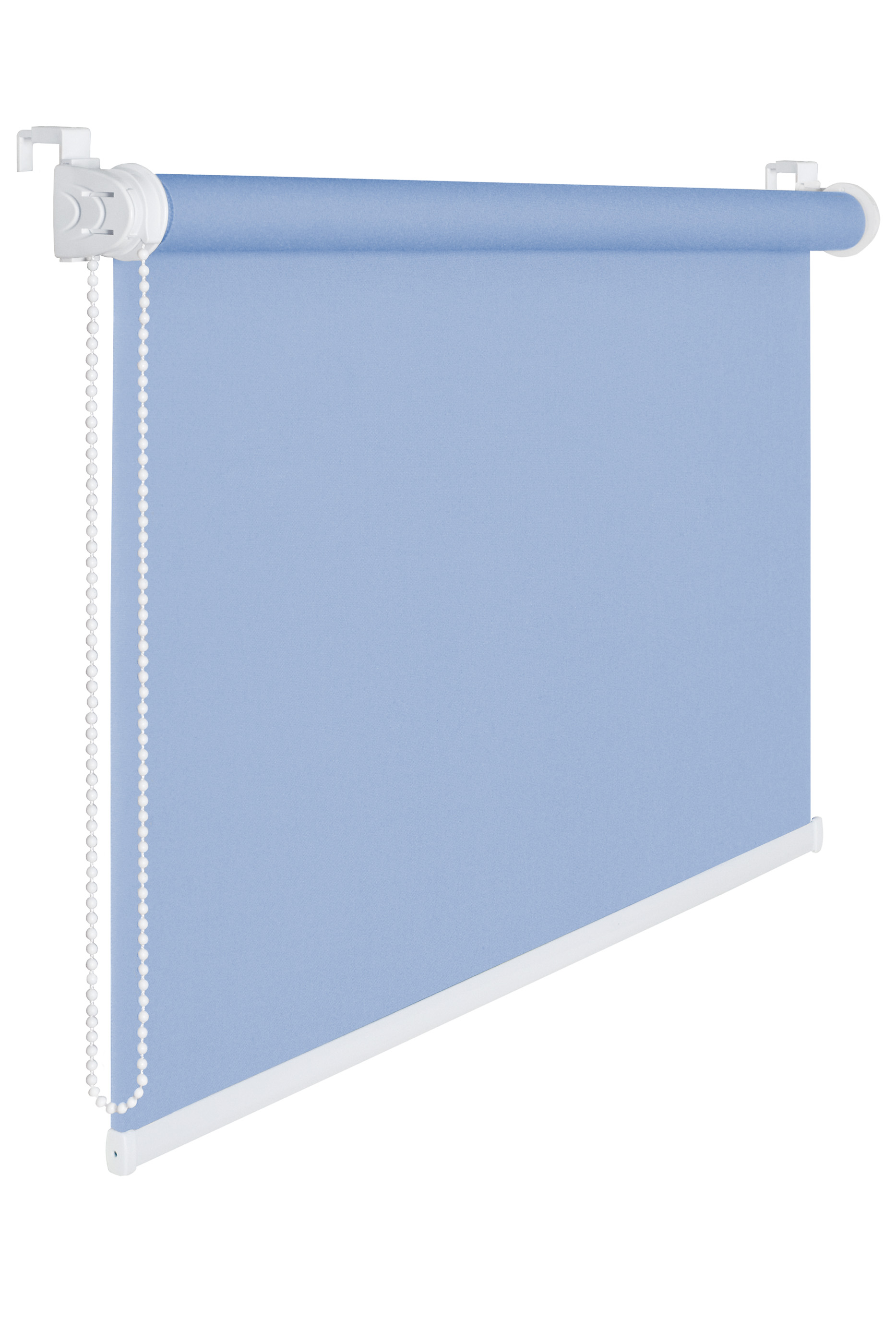 Fensterrollo 120 cm Breite 175 cm lang blau hellblau Verdunklung 50 % Sichtschutzrollo inkl. Seilzug