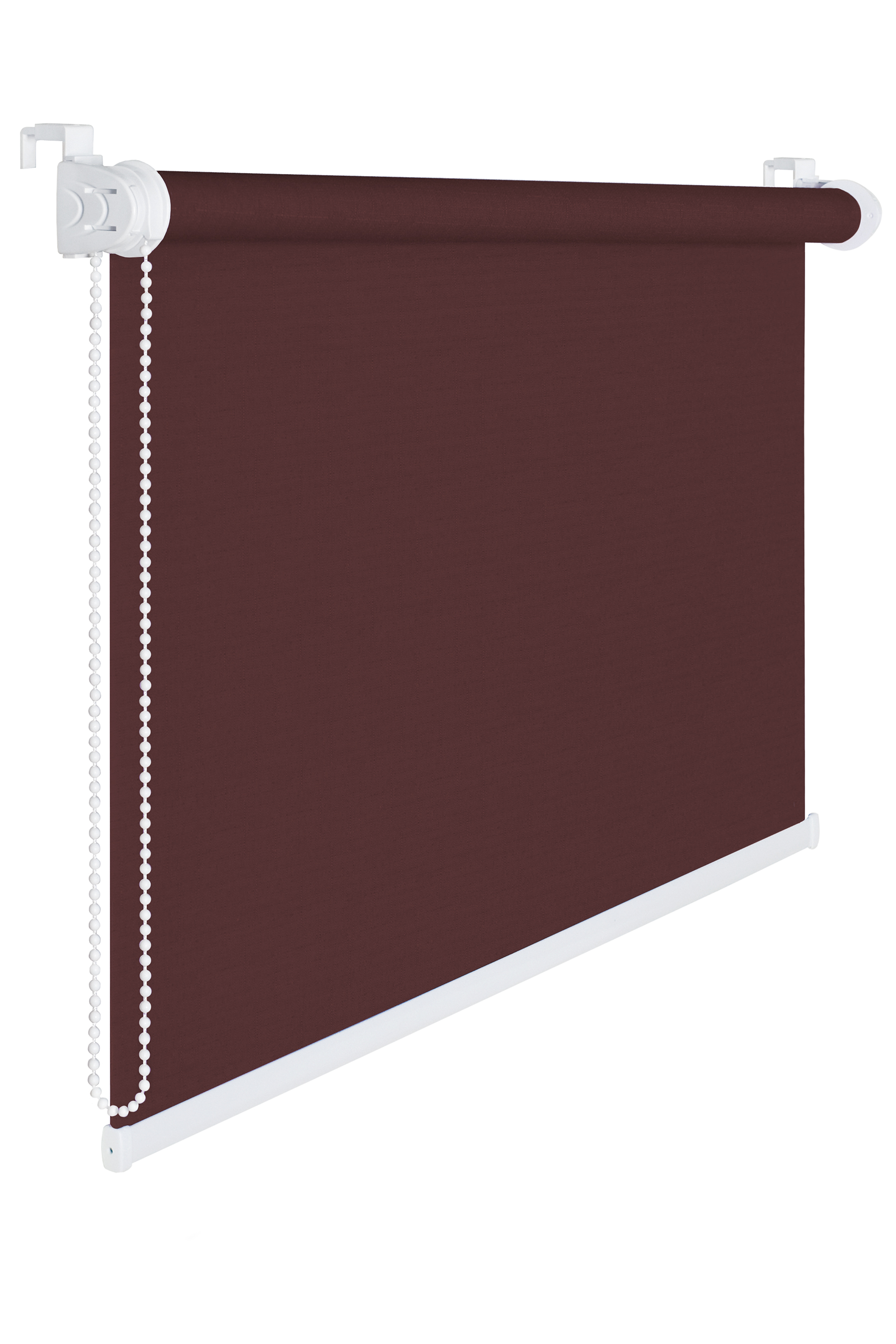 Fensterrollo 110 cm Breite 175 cm lang schoko braun Verdunklung 50 % Sichtschutzrollo inkl. Seilzug