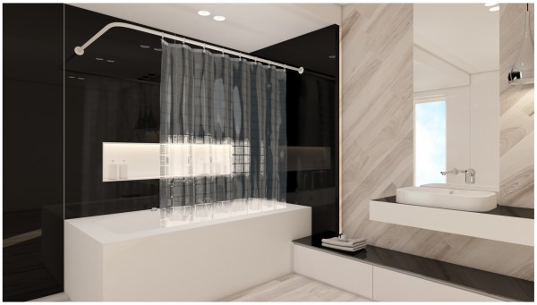 Peva Duschvohang 3D Optik Transparent Quadro 180x230 cm inkl. Duschvorhangringe